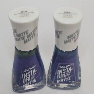 Sally Hansen Insta Dri Matte Metallics, Violet Velvet 014, 0.31 fl. oz. Lot Of 2